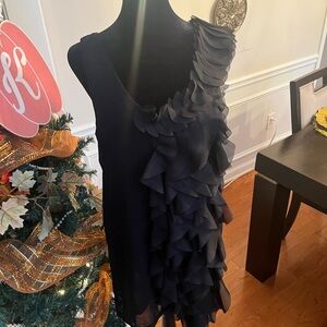 Elegant Black Ruffled Dress